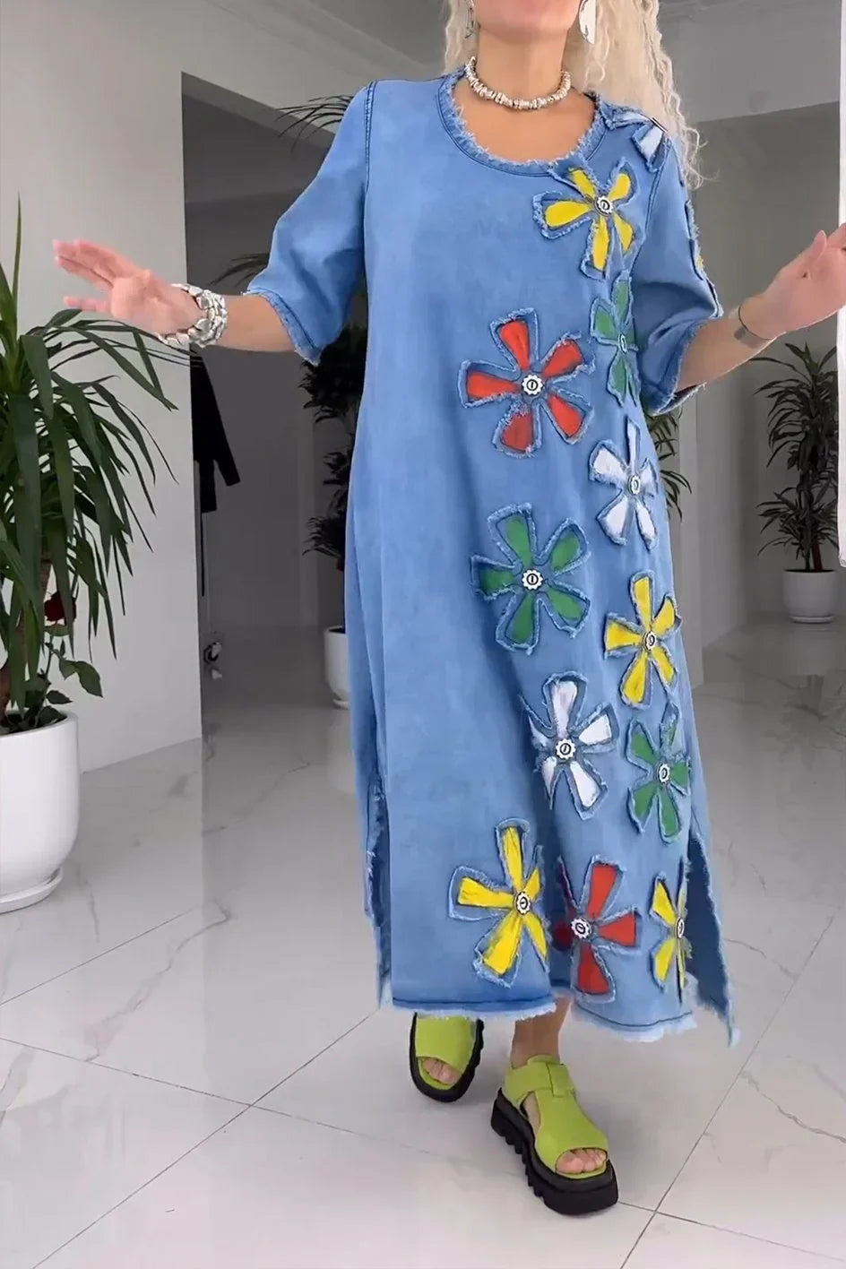 Jiella – Casual Jurk met Bloemenprint