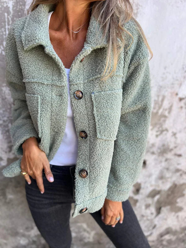 Noémie™ – Korte Wollen Jas met Revers
