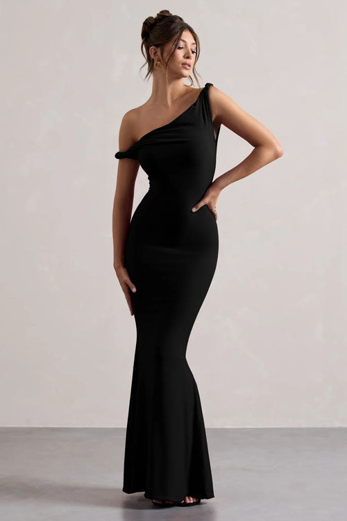 Off-Shoulder Slim Fit Jurk
