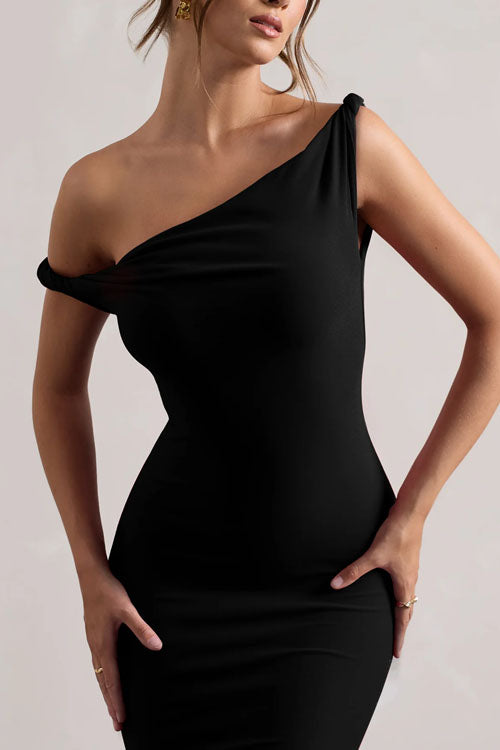 Off-Shoulder Slim Fit Jurk
