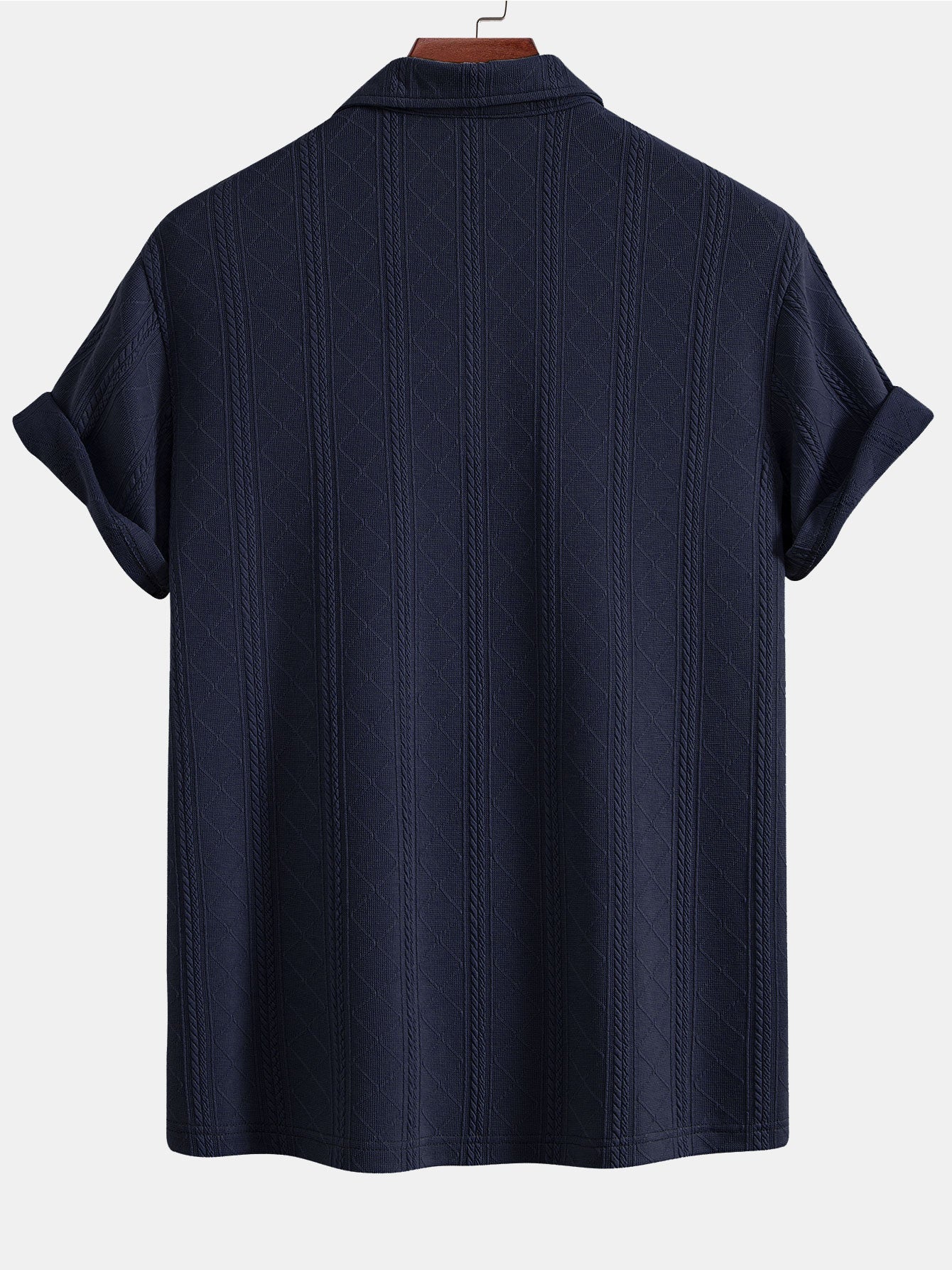 Rhombus Geometrisch Gebreid Poloshirt