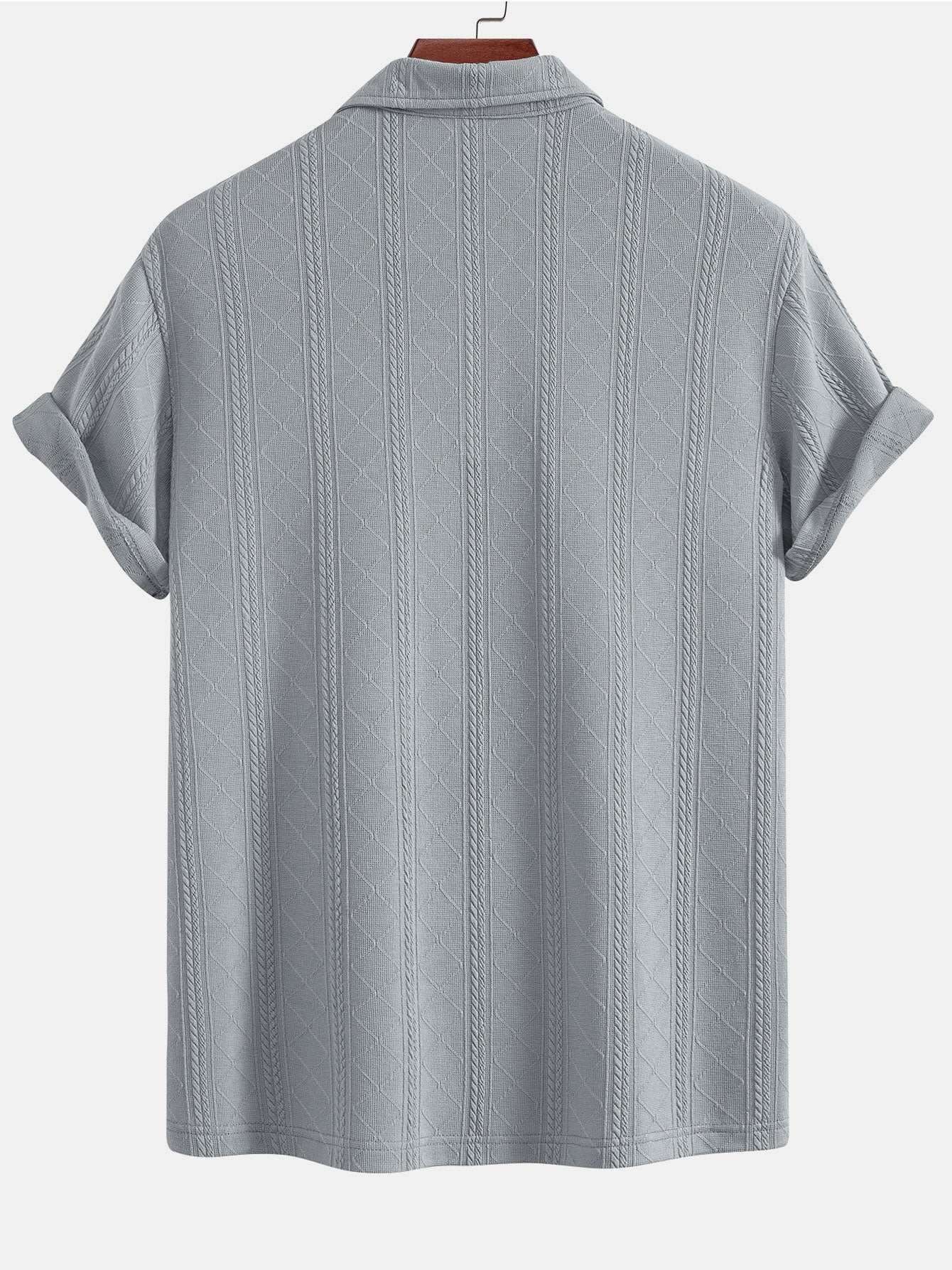 Rhombus Geometrisch Gebreid Poloshirt