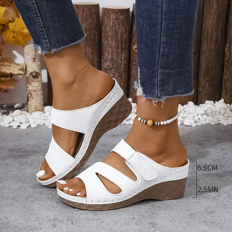 Rowella™ – Elegante Sleehak Sandalen met Verstelbaar Enkelbandje