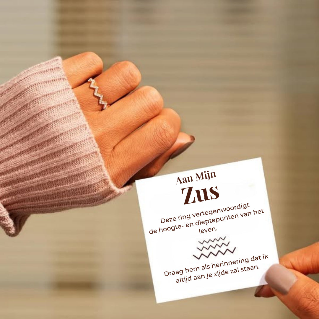 Verstelbare Ring – Aan mijn zus – Ik zal altijd aan je zijde staan (Limited Edition) (1+1 GRATIS)