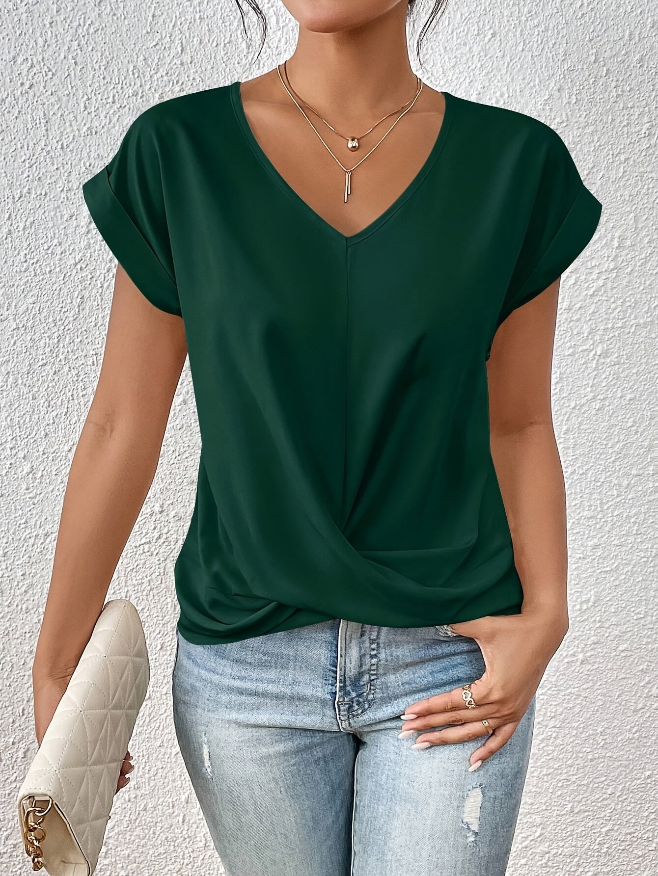 Cleo™ - Casual T-Shirt met Sweetheart-hals
