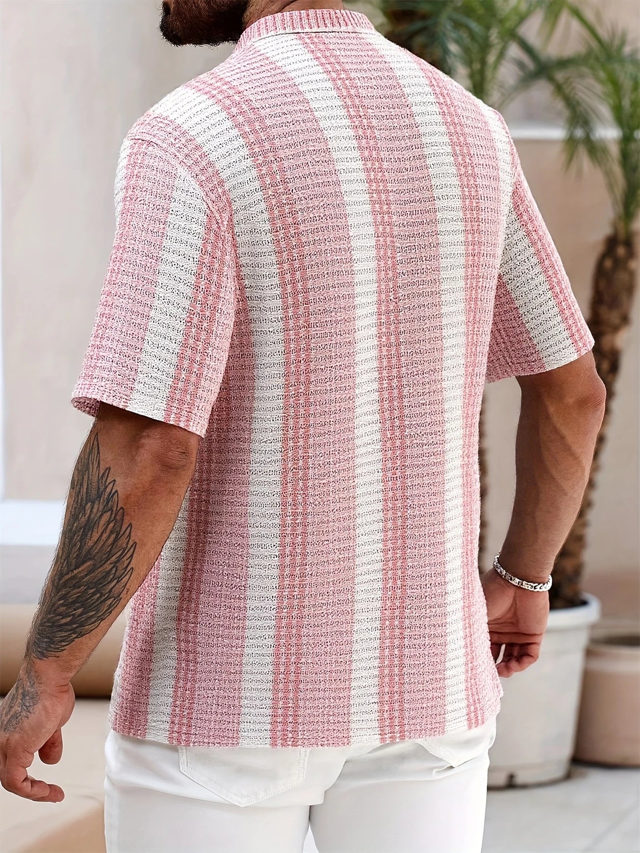 Avram – Casual Gestreept Overhemd met Knoopsluiting