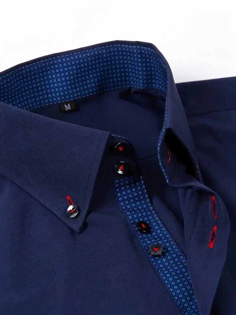 Prime™ - Dubbelgekleurde Katoenen Overhemd