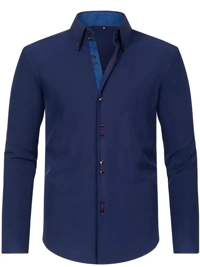 Prime™ - Dubbelgekleurde Katoenen Overhemd