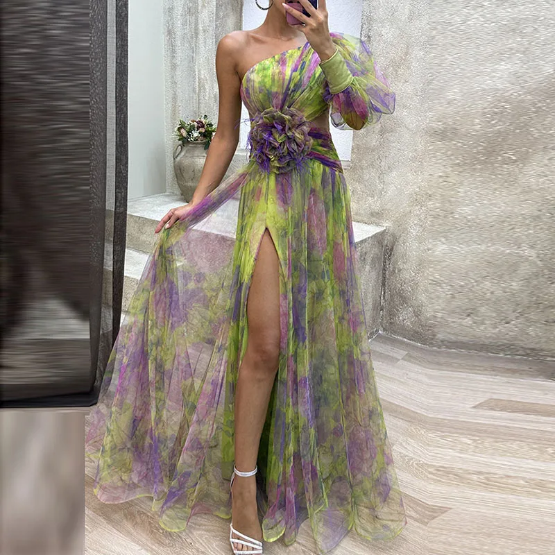 Felina | One-Shoulder Flowing Avondjurk