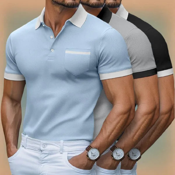 Joris – Slim Fit Polo met Contrasterende Afwerking