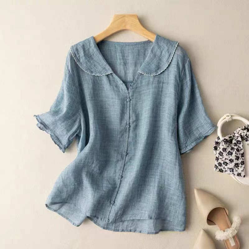 Lichtgewicht Linnen Damesblouse