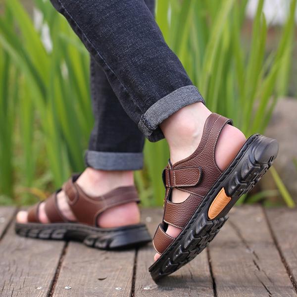 Viggo™ – Ademend Leren Wandelsandalen voor Heren
