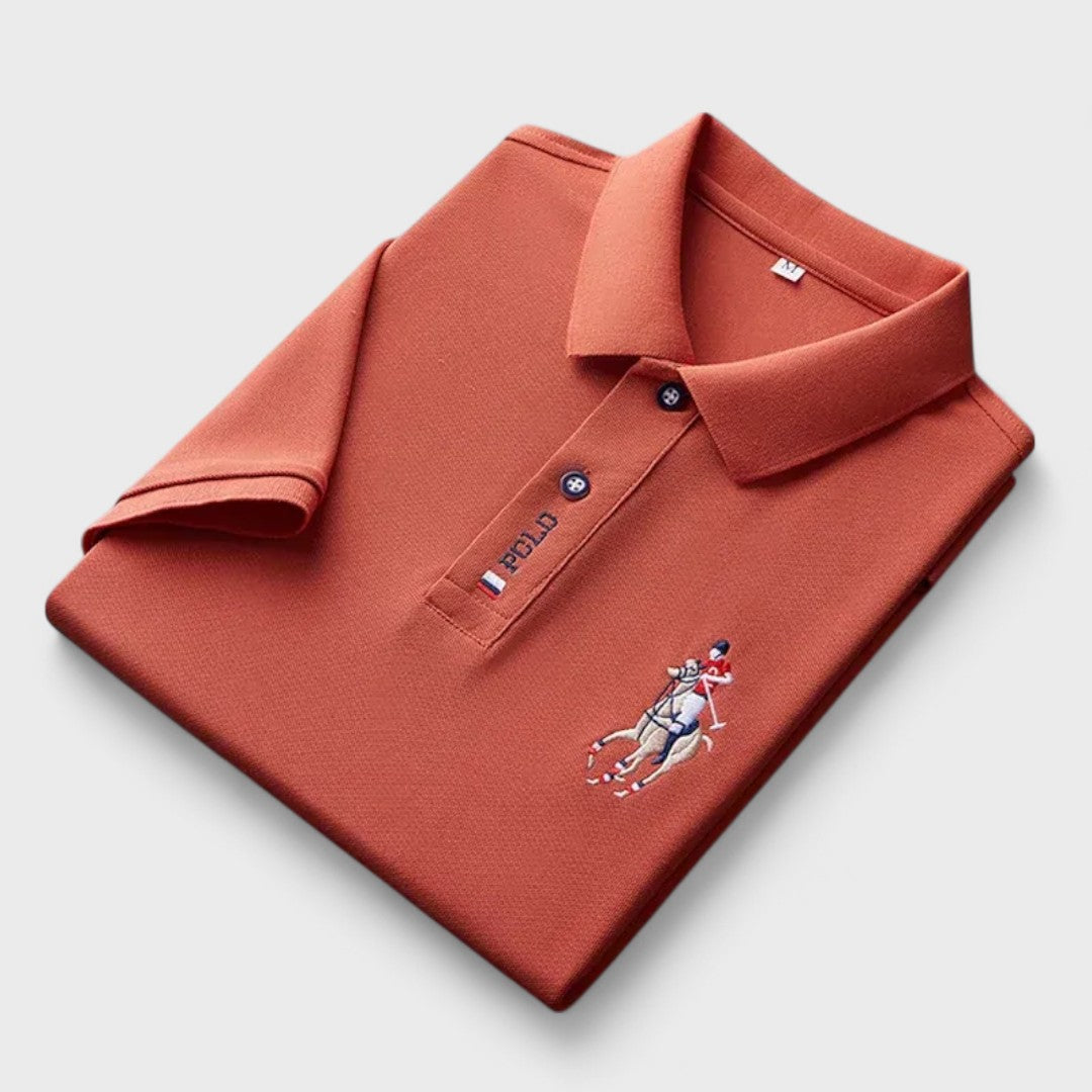 Francesco | Ambachtelijke Katoenen Polo met Korte Mouwen
