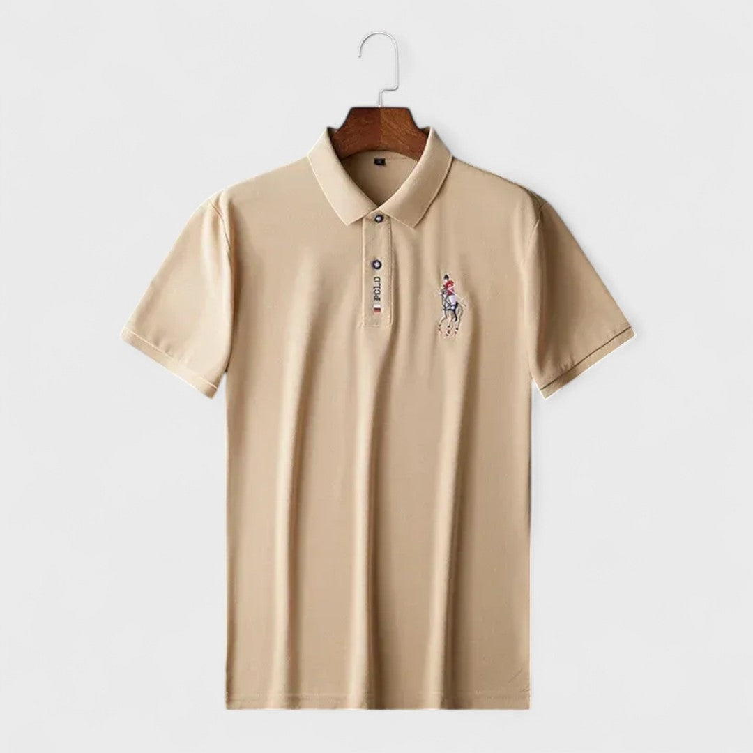 Francesco | Ambachtelijke Katoenen Polo met Korte Mouwen