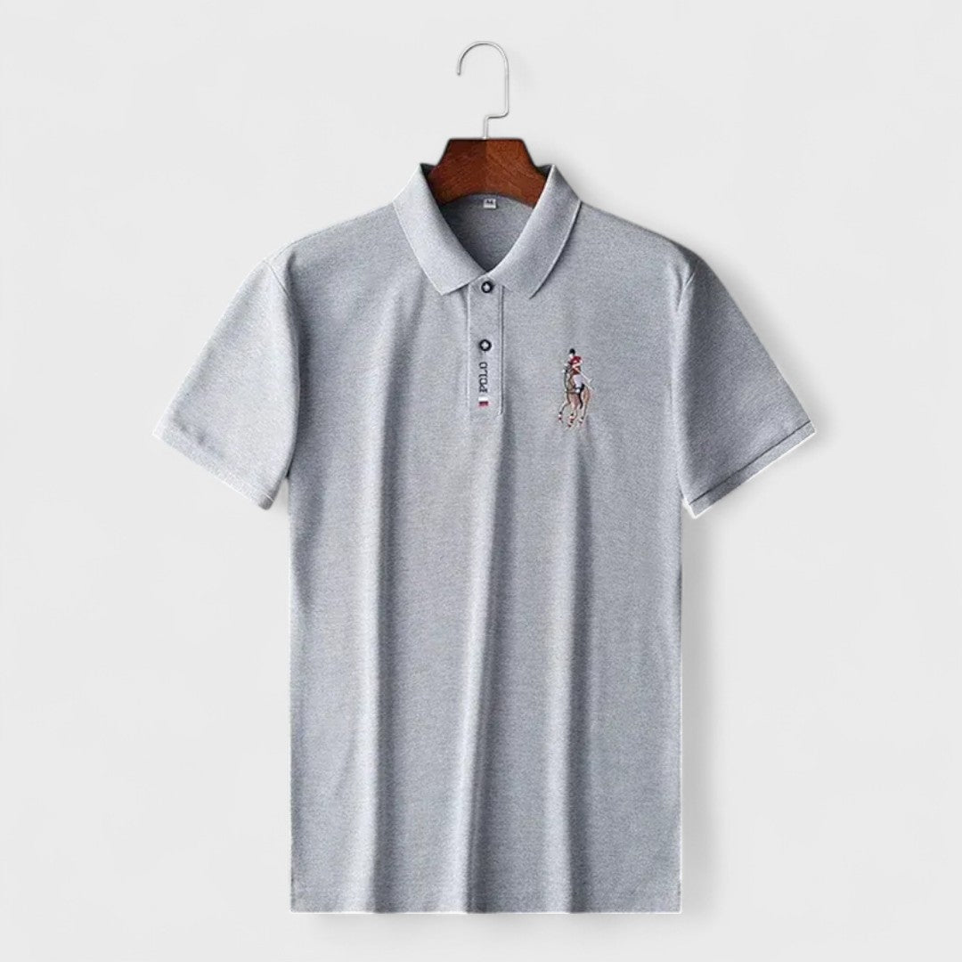 Francesco | Ambachtelijke Katoenen Polo met Korte Mouwen