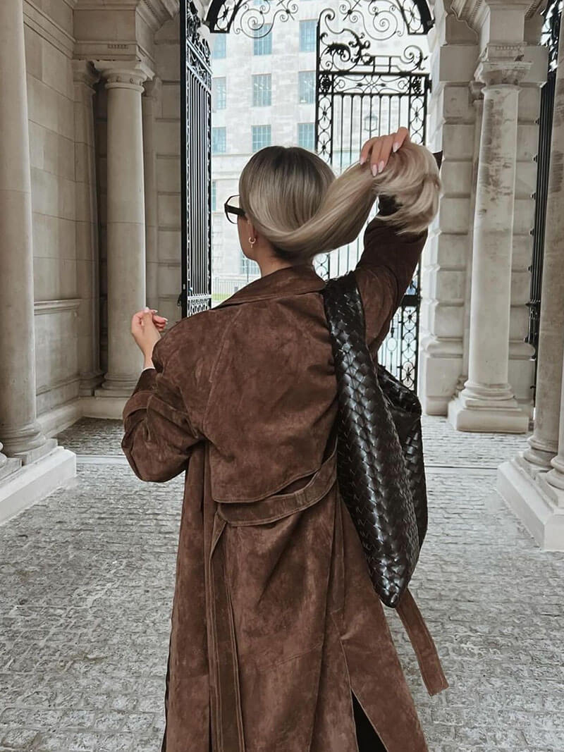 Zahra | Elegante suède Trenchcoat