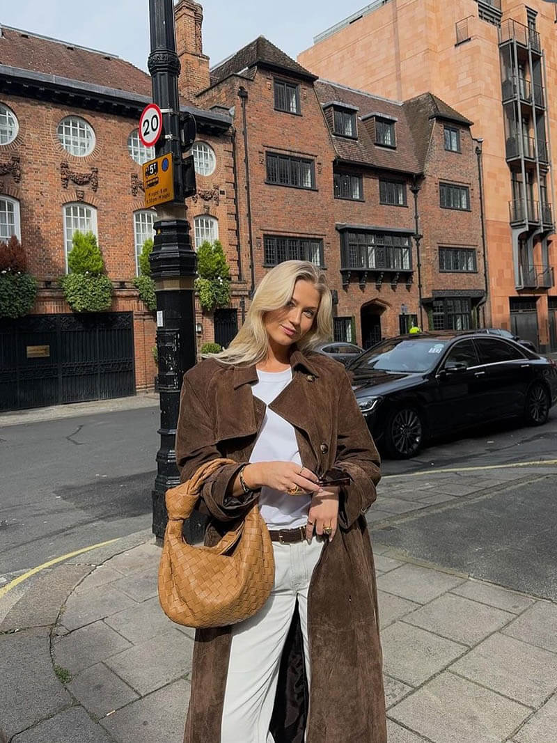 Zahra | Elegante suède Trenchcoat