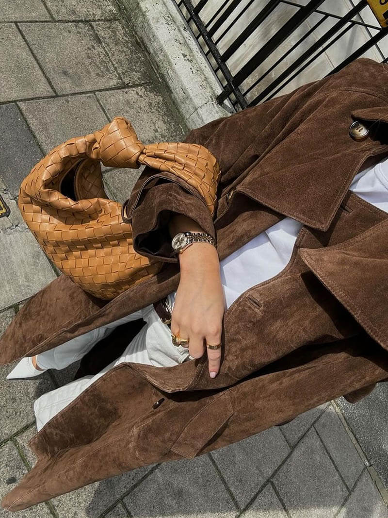 Zahra | Elegante suède Trenchcoat