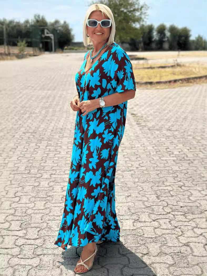 Sanne – Maxi Jurk met V-hals