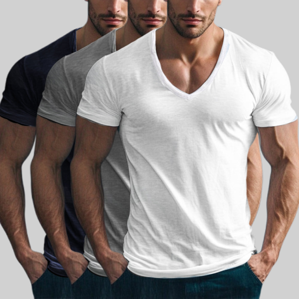 Gambet™ | Katoenen V-Hals T-Shirt