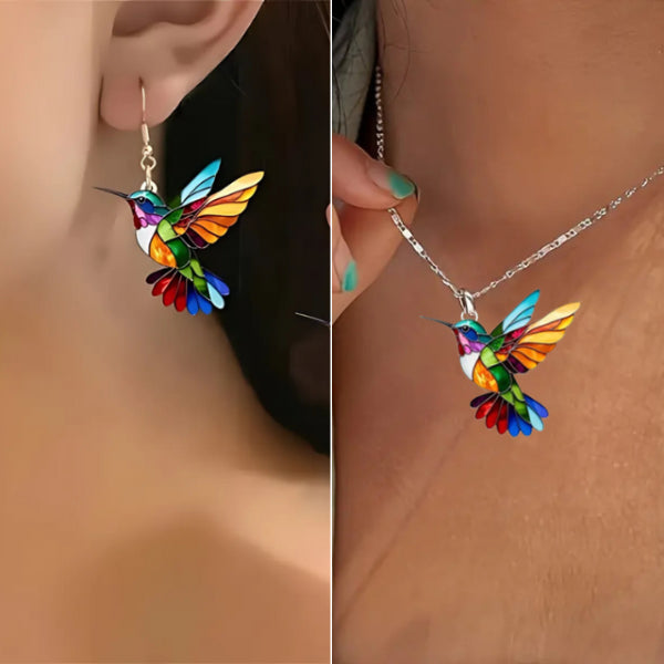 Liv™ | Elegant kolibrie-sieradenset (Ketting + Oorbellen)