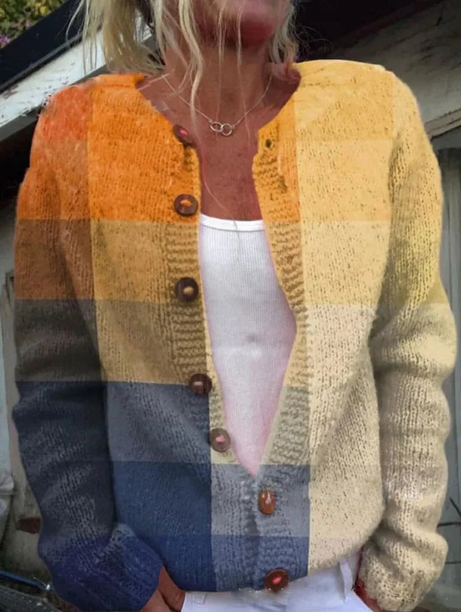 Eva | Gebreid vest met bloemenmotief