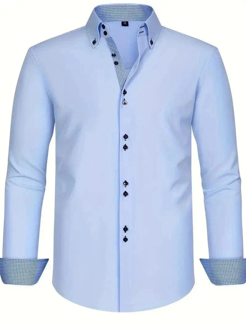 Prime™ - Dubbelgekleurde Katoenen Overhemd