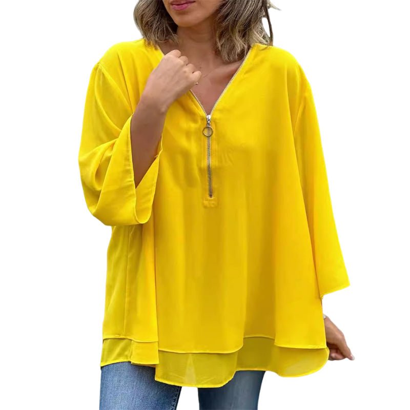 Aria | Lichtgewicht Blouse met Rits