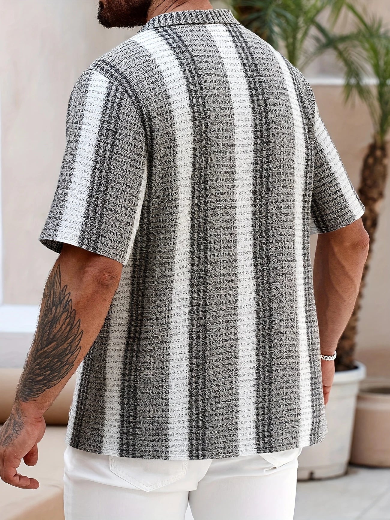 Avram – Casual Gestreept Overhemd met Knoopsluiting