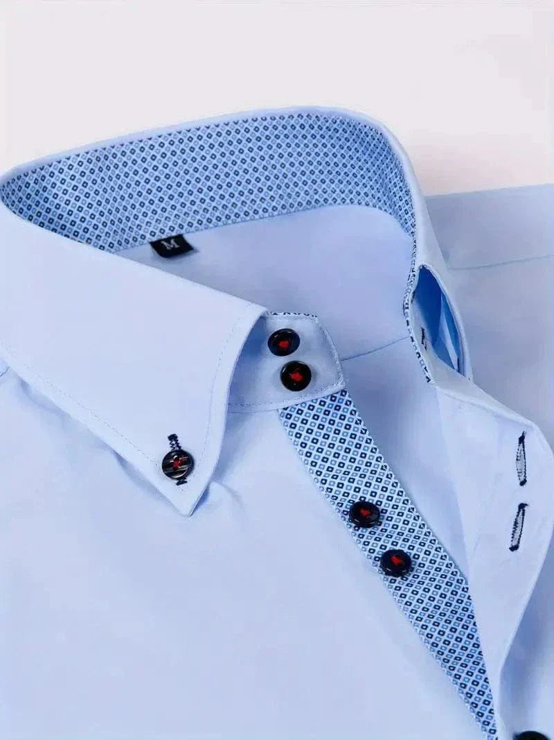 Prime™ - Dubbelgekleurde Katoenen Overhemd