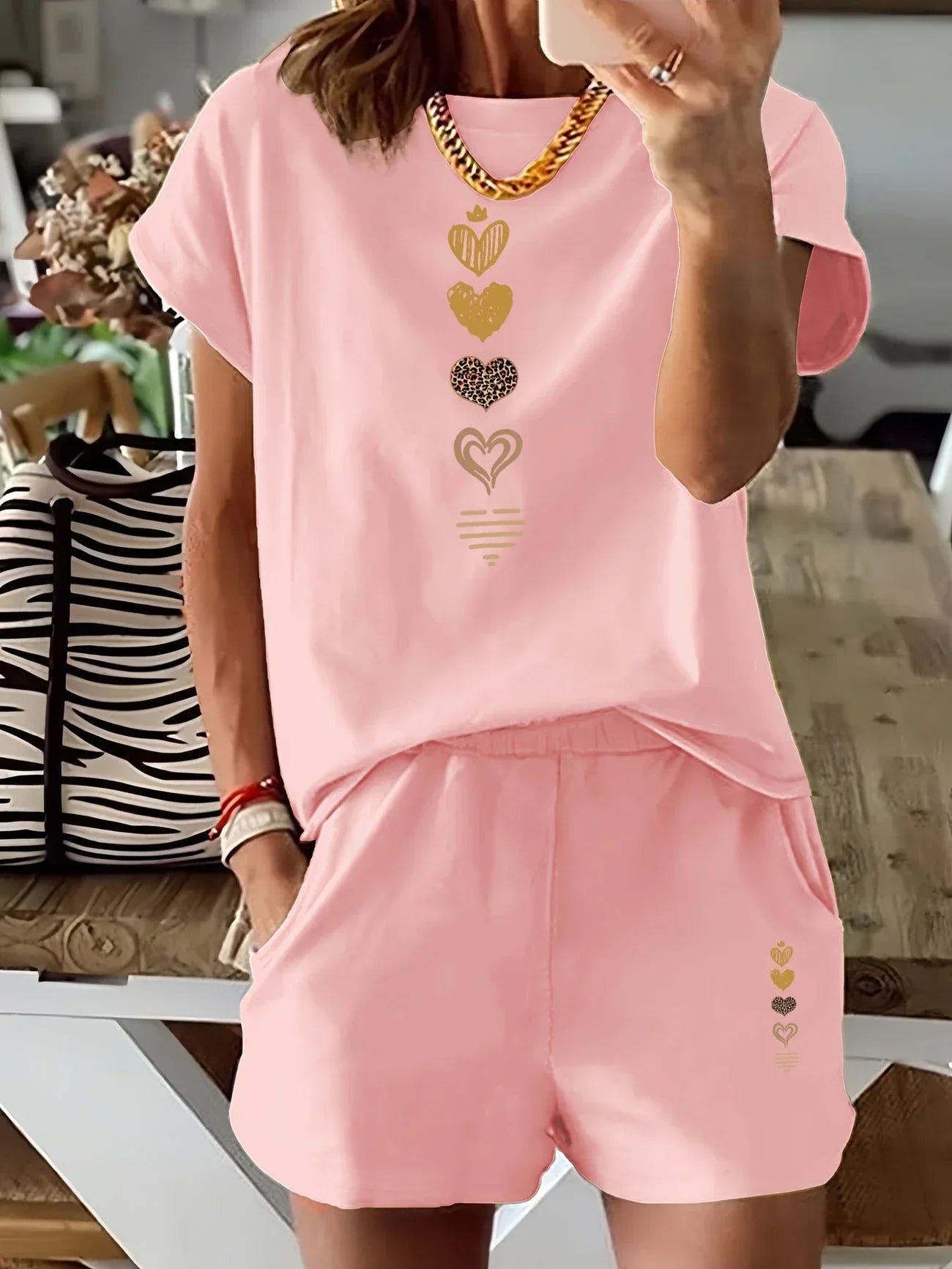 Lyra – Casual Tweedelige Set met Grafische Print