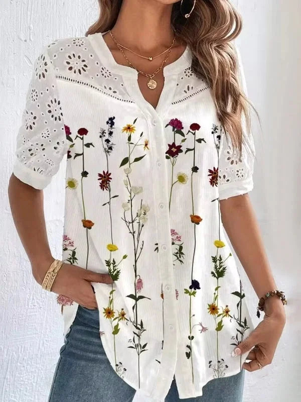Zoila – Elegante Blouse met Korte Mouwen