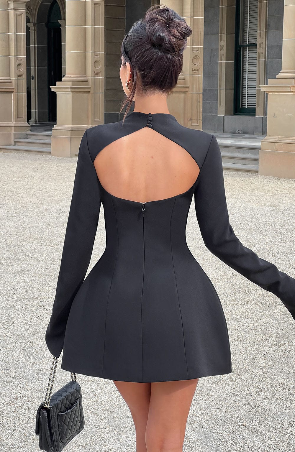 Élodie™ | Sculpturale Elegantie Mini Jurk