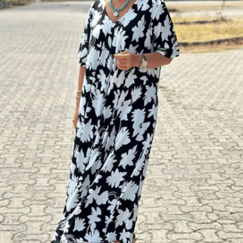 Sanne – Maxi Jurk met V-hals
