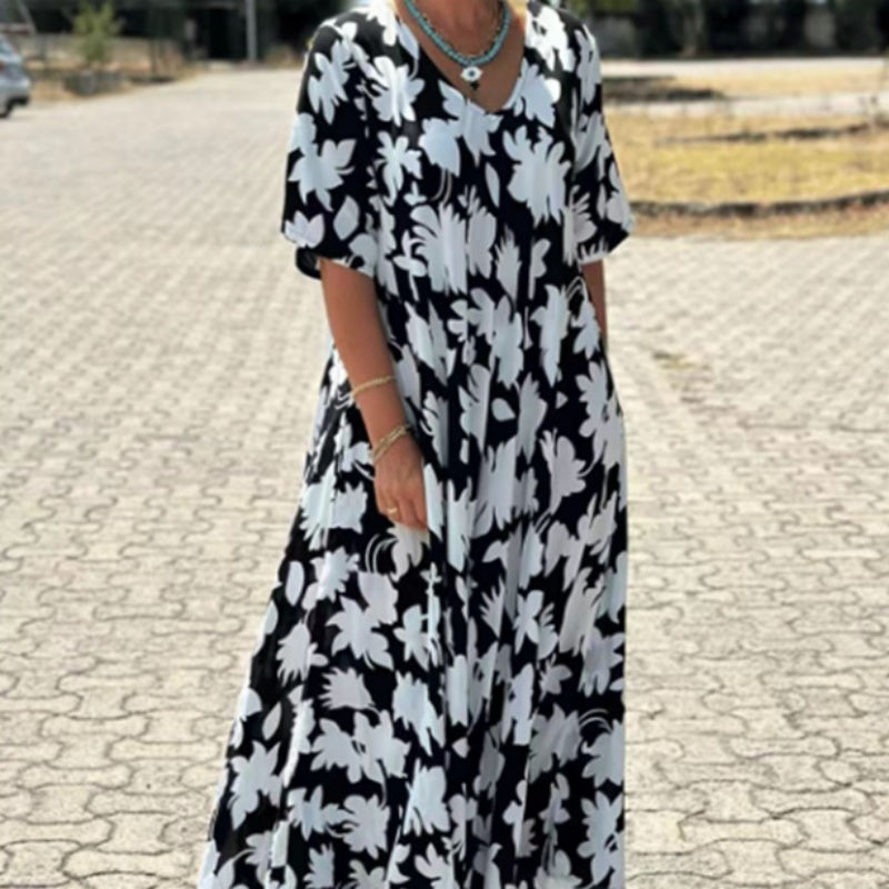 Sanne – Maxi Jurk met V-hals