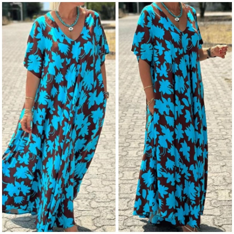 Sanne – Maxi Jurk met V-hals