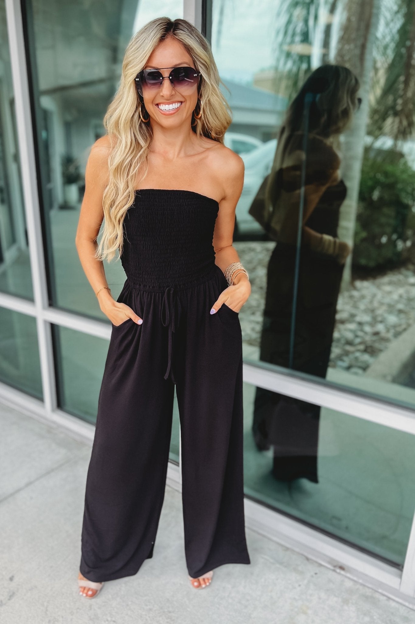 Élodie™ – Trendy Off-Shoulder Jumpsuit