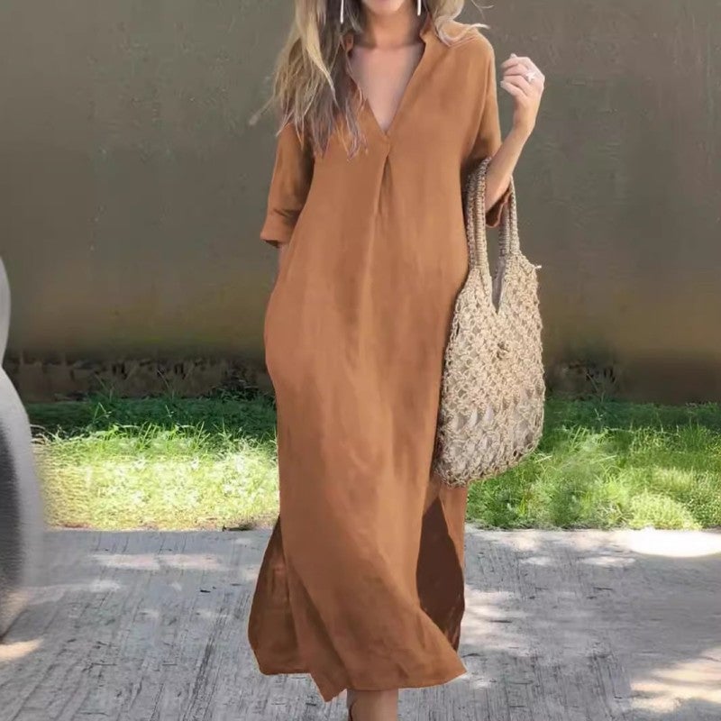 Charlotte - Casual Jurk met V-Hals