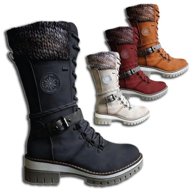 FrostLuxe™ - Vattentäta Snörade Mid-Calf Boots