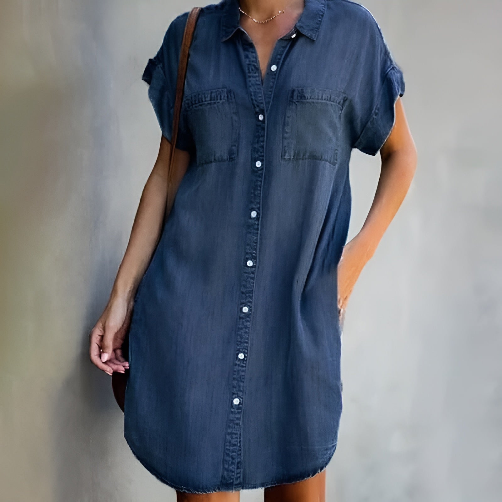 Diane™ | Casual overhemdjurk met knopen