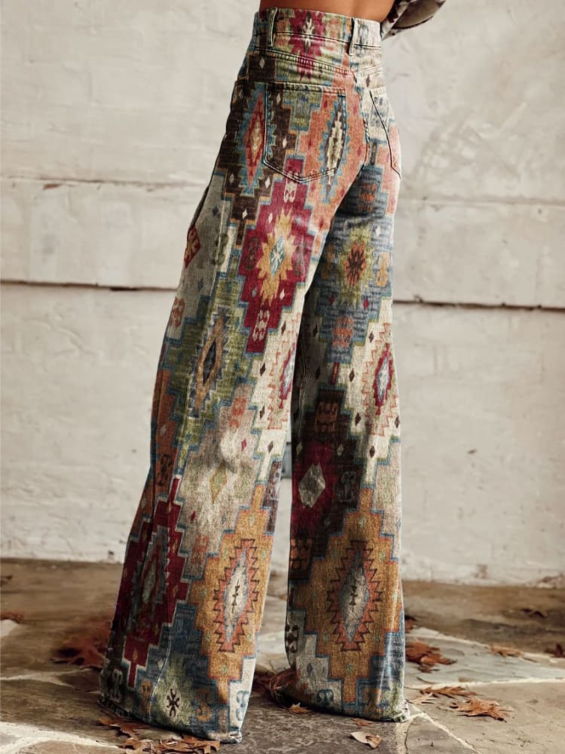 SARA™ WIJDE BOHO VINTAGE BROEK