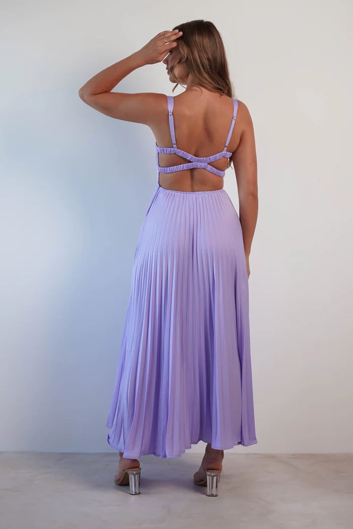 Valentina - Geplooide V-Hals Maxi Jurk