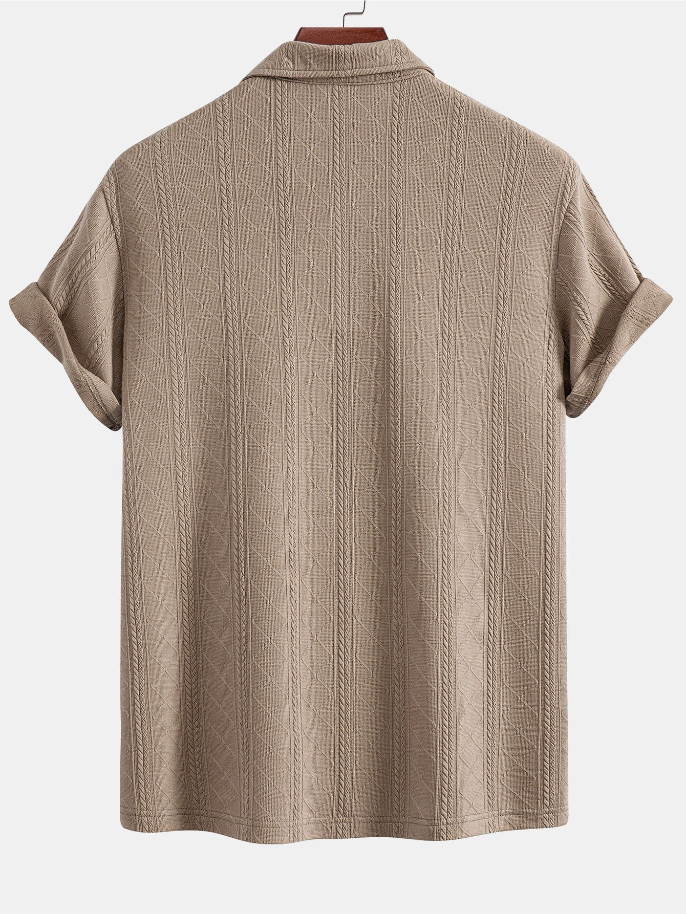 Rhombus Geometrisch Gebreid Poloshirt