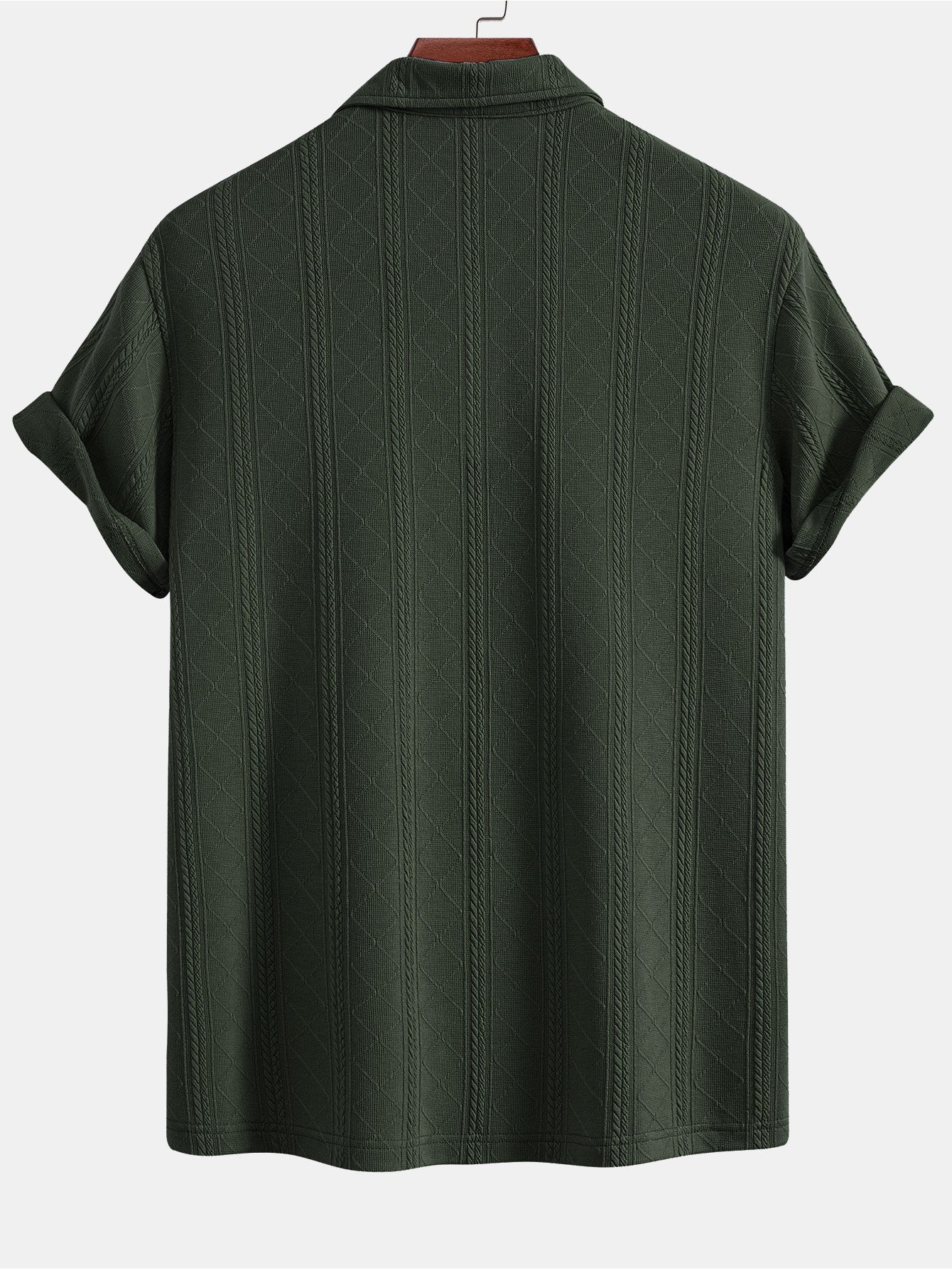 Rhombus Geometrisch Gebreid Poloshirt
