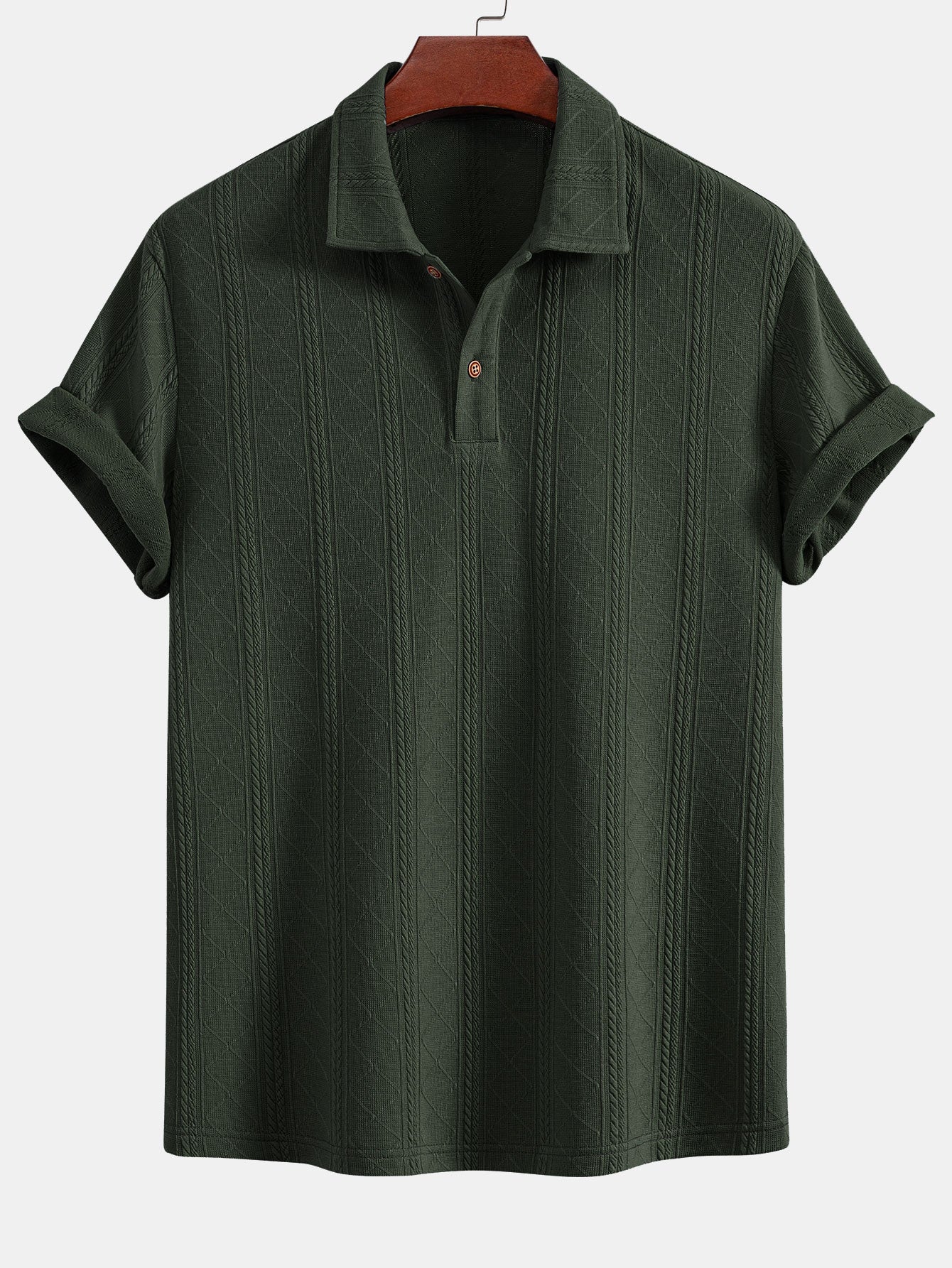 Rhombus Geometrisch Gebreid Poloshirt