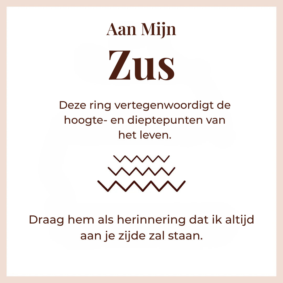 Verstelbare Ring – Aan mijn zus – Ik zal altijd aan je zijde staan (Limited Edition) (1+1 GRATIS)