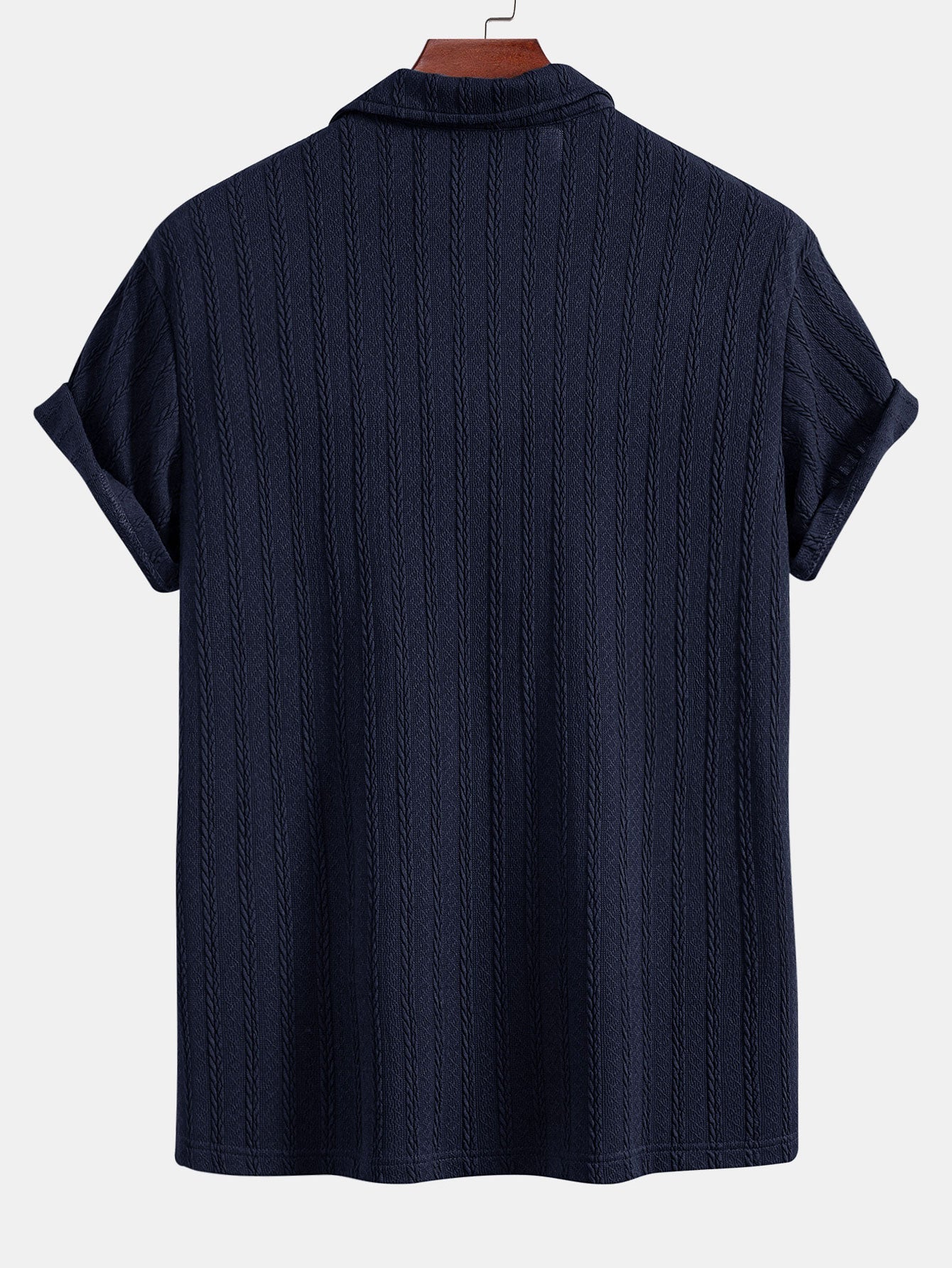 Twist Texture Gebreid Poloshirt