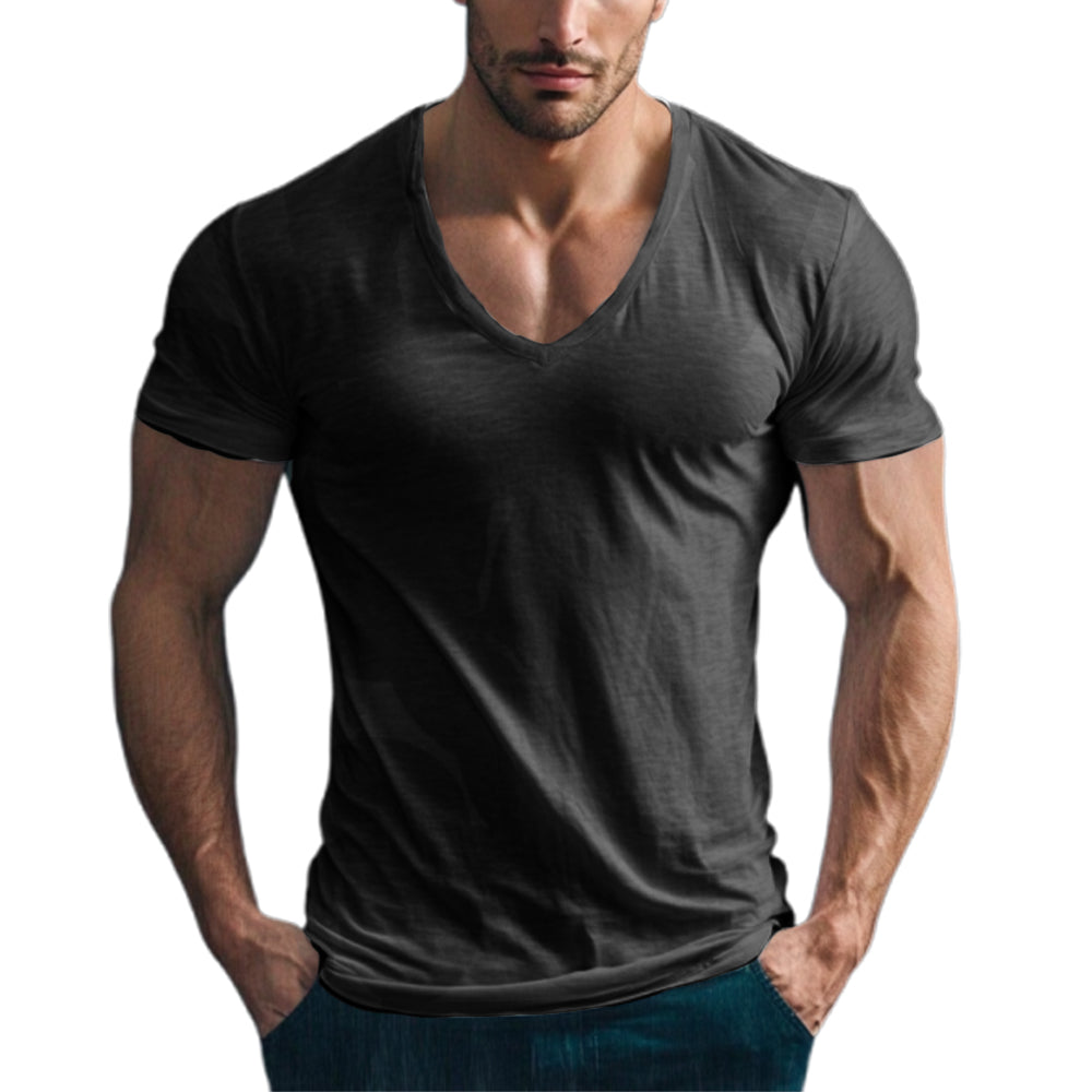 Gambet™ | Katoenen V-Hals T-Shirt