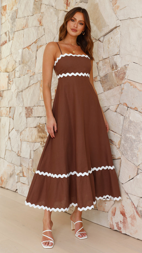 Karma | Lang Jurk met Bandjes voor een Elegante Look