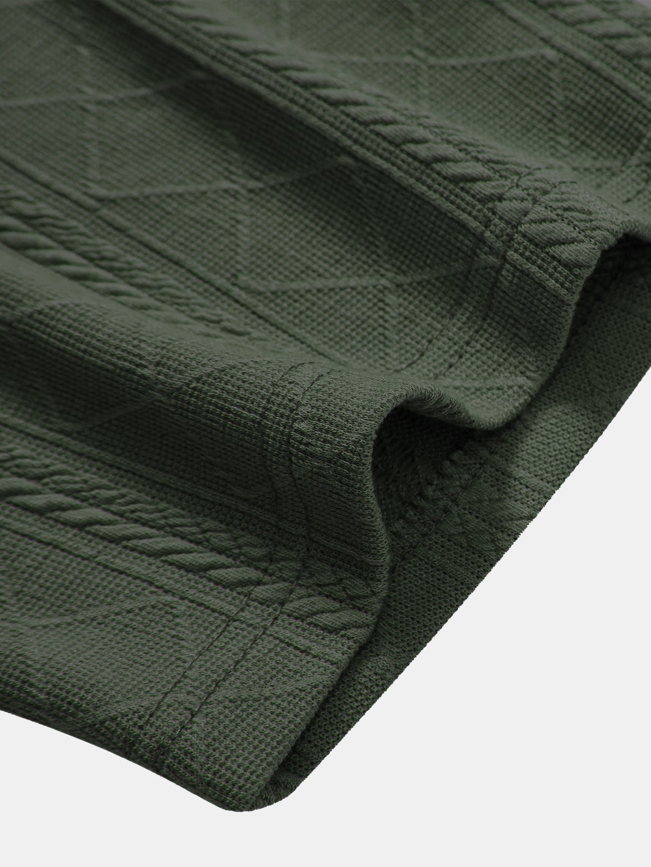 Rhombus Geometrisch Gebreid Poloshirt